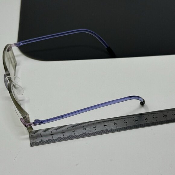 Eyephorics Eyeglasses  Purple Swiss Rimless Frame Only  Read - Picture 11 of 13